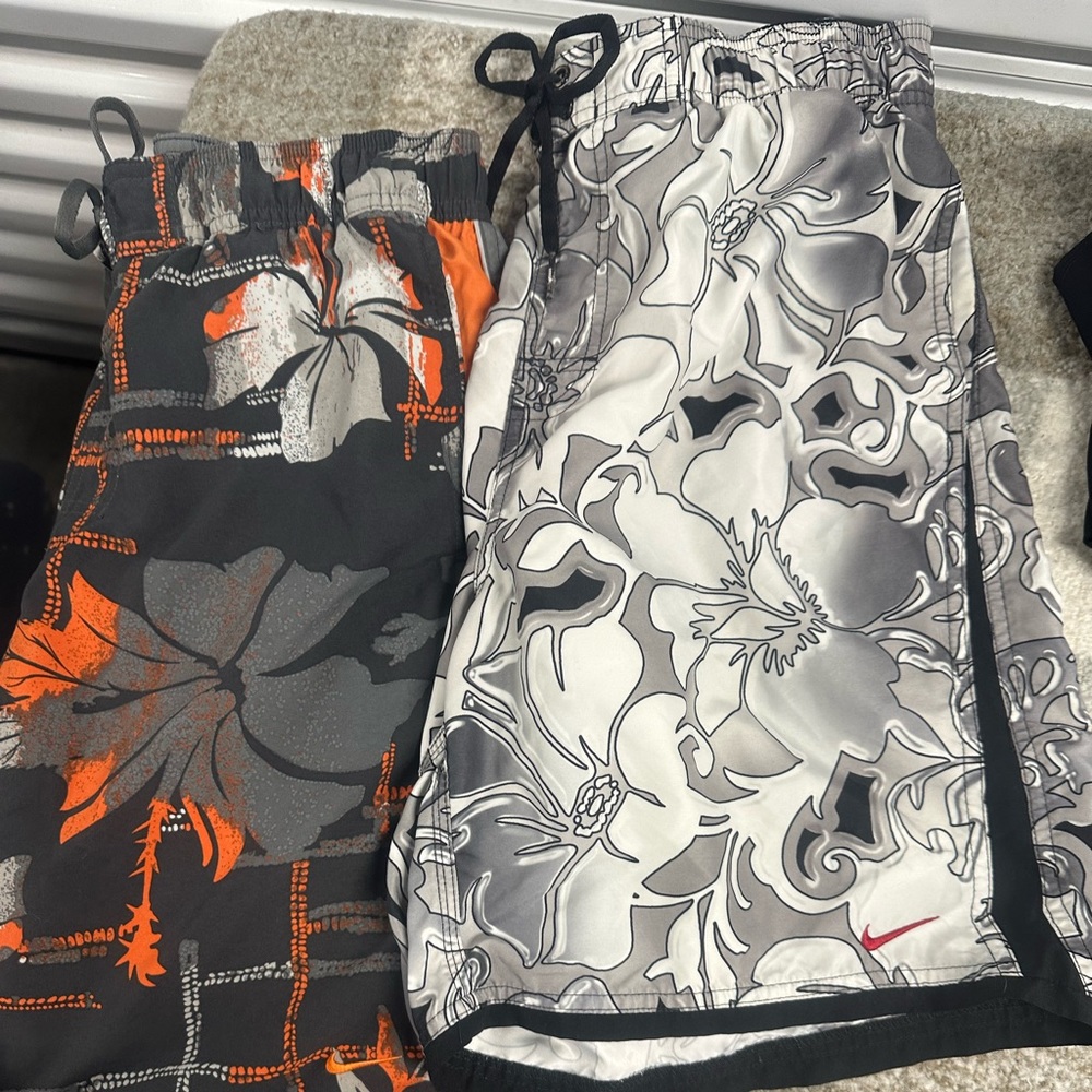 Men’s large swim trunks bundle 2 nike and 1 nautica —bundle of 3 for $40